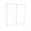 Lockers 2 Doors - Bank of 1 x High & 2 x Wide